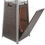 electriQ Pyramid Flame Tower Outdoor Gas Patio Heater - Brown Rattan