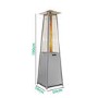 electriQ Pyramid Flame Tower Outdoor Gas Patio Heater - Stainless Steel