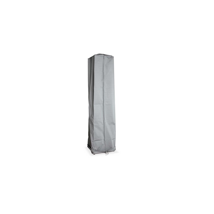 Refurbished Pyramid Flame Tower Outdoor Gas Patio Heater - Stainless Steel with Free Cover