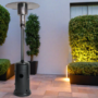 Refurbished electriQ EQODHMBL Mushroom Outdoor Gas Patio Heater Black 