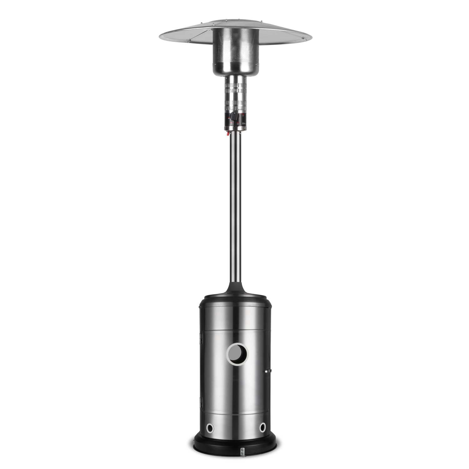 Mushroom Outdoor Gas Patio Heater - Silver with Free Cover