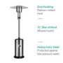 electriQ Mushroom Outdoor Gas Patio Heater - Silver