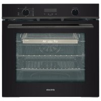 electriQ Multifunction Single Oven with Pyrolytic Cleaning and Air Fry Function - Black