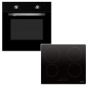 EQOVENM1BLKIPACK electriQ M1 Built-in Oven with Touch Control Induction Hob - Black