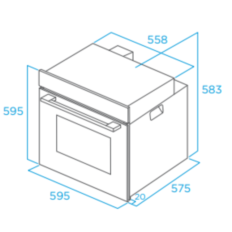 electriQ M1 Built-in Oven with Touch Control Induction Hob - Black