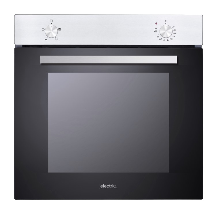Refurbished electriQ EQOVENM1SS 60cm Single Built In Electric Oven Stainless Steel