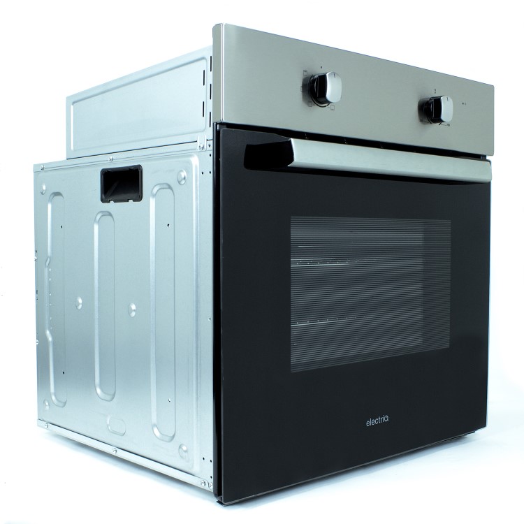 GRADE A2 - electriQ 70 litre 6 Function Built in Static Electric Single Oven - supplied with a plug
