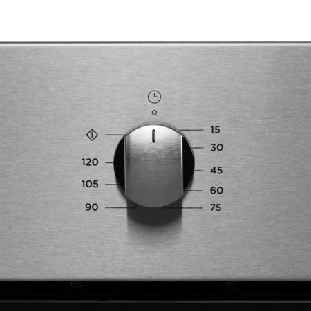 Refurbished electriQ EQOVENM2RSS 60cm Single Built In Electric Oven with Side Opening Door Stainless Steel