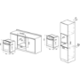 electriQ Electric Single Fan Assisted Oven Side Door - Stainless Steel