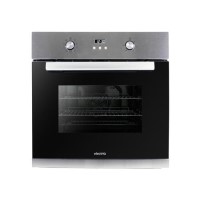 GRADE A3 - electriQ 65 litre 9 Function Full Fan Electric Single Oven Stainless Steel - Supplied with a plug