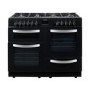 GRADE A2 - electriQ 100cm Dual Fuel Range Cooker - Black