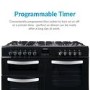 GRADE A2 - electriQ 100cm Dual Fuel Range Cooker - Black