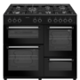 electriQ 100cm Quad Cavity Gas Range Cooker – Black