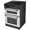Refurbished electriQ EQRANGE60CDC 60cm Double Oven Electric Cooker Cream