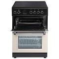 Refurbished electriQ EQRANGE60CDC 60cm Double Oven Electric Cooker Cream