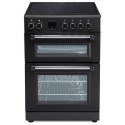 A2/EQRANGE60CDK Refurbished electriQ EQRANGE60CDK 60cm Double Oven Electric Cooker Black