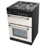 electriQ 60cm Double Oven Dual Fuel Cooker - Cream
