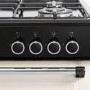 electriQ 60cm Double Oven Dual Fuel Cooker - Cream