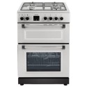 EQRANGE60DFDSI electriQ 60cm Double Oven Dual Fuel Cooker - Silver