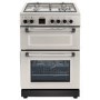 electriQ 60cm Double Oven Dual Fuel Cooker - Silver