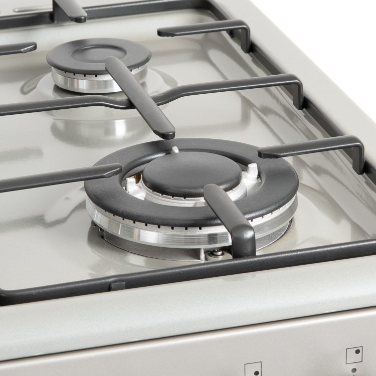 Refurbished 60cm Double Oven Dual Fuel Cooker - Silver