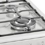 electriQ 60cm Double Oven Dual Fuel Cooker - Silver