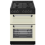 electriQ 60cm Double Oven Gas Cooker - Cream