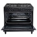 Refurbished electriQ EQRANGE90DFK 90cm Single Cavity Dual Fuel Range Cooker Black