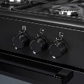Refurbished electriQ EQRANGE90DFK 90cm Single Cavity Dual Fuel Range Cooker Black