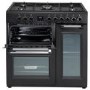 electriQ 90cm Triple Cavity Dual Fuel Range Cooker - Black