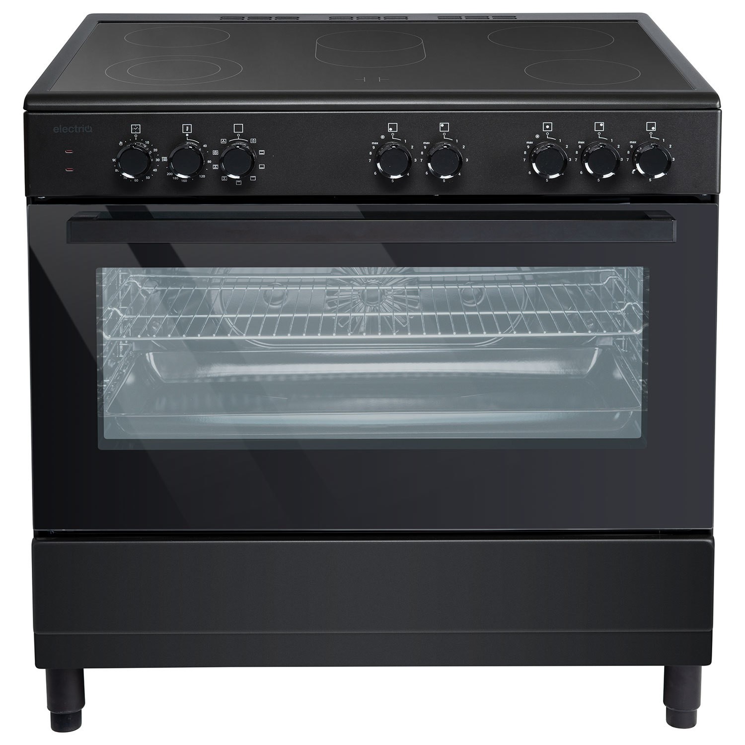 Electriq 90Cm Single Cavity Range Cooker With Ceramic Hob  EQRANGE90ECSCK
