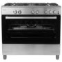 Refurbished electriQ EQRANGE90GASSS 90cm Gas Single Oven Range Cooker Stainless Steel