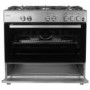 Refurbished electriQ EQRANGE90GASSS 90cm Gas Single Oven Range Cooker Stainless Steel