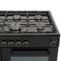 Refurbished electriQ EQRANGEDF100BLK 100cm Dual Fuel Range Cooker Black