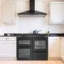 Refurbished electriQ EQRANGEDF100BLK 100cm Dual Fuel Range Cooker Black