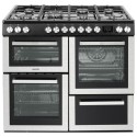 78985213/1/EQRANGEDF100SSV2 Refurbished 100cm Dual Fuel Range Cooker - Stainless Steel