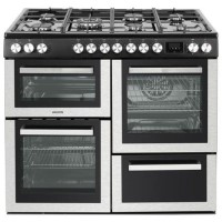 Refurbished electriQ EQRANGEDF100SS 100cm Dual Fuel Range Cooker Stainless Steel