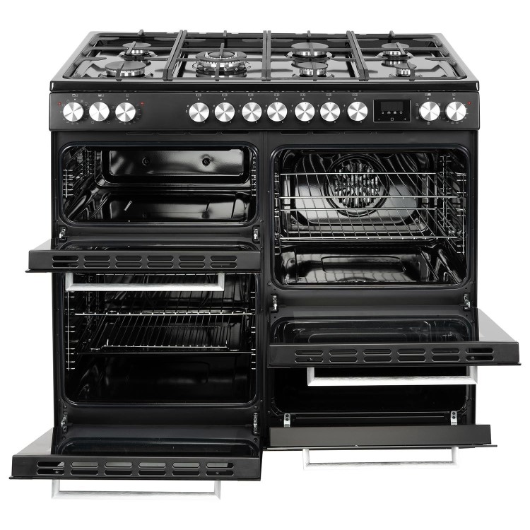 Refurbished electriQ EQRANGEDF100SS 100cm Dual Fuel Range Cooker Stainless Steel