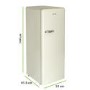 electriQ Retro 194 Litre Freestanding Fridge with Ice Box - Cream
