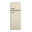 EQRETROTMCREAMVE electriQ 204 Litre 80/20 Retro Freestanding Fridge Freezer - Cream