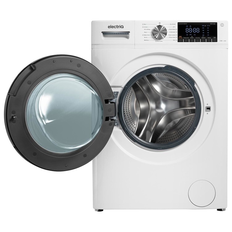electriQ 10kg Wash 6kg Dry 1400rpm Washer Dryer -Quiet, Steam - White