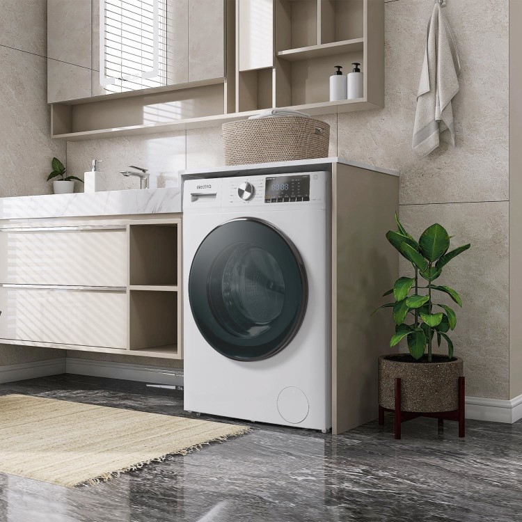 electriQ 10kg Wash 6kg Dry 1400rpm Washer Dryer -Quiet, Steam - White