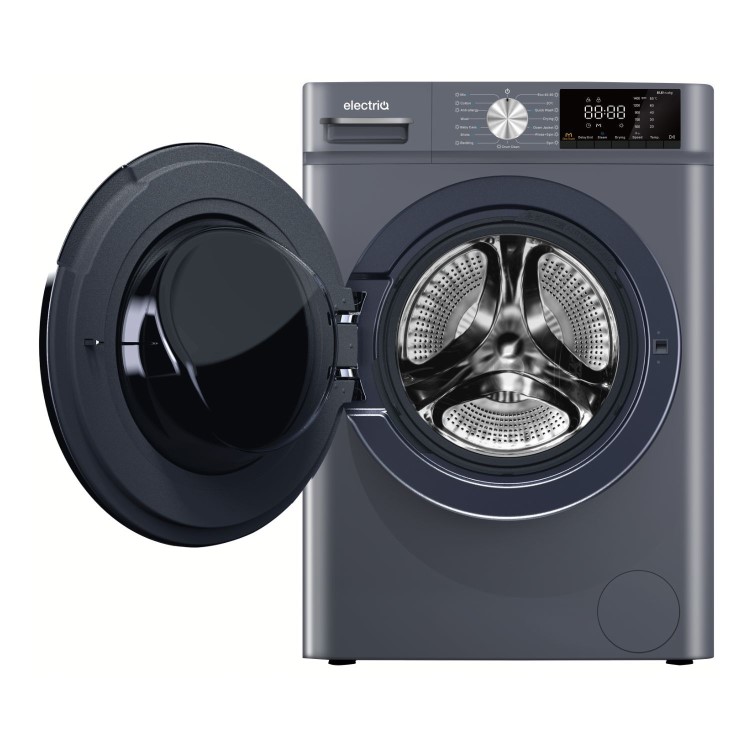 electriQ 8kg Wash 5kg Dry 1400rpm Washer Dryer - Quiet Energy Saving - Graphite