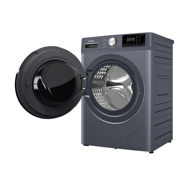 electriQ 8kg Wash 5kg Dry 1400rpm Washer Dryer - Quiet Energy Saving - Graphite