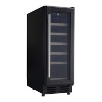 GRADE A1 - electriQ 30cm Wide 18 Bottle Wine Cooler - Black