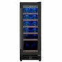 electriQ 18 Bottle Capacity Single Zone Wine Cooler - Black