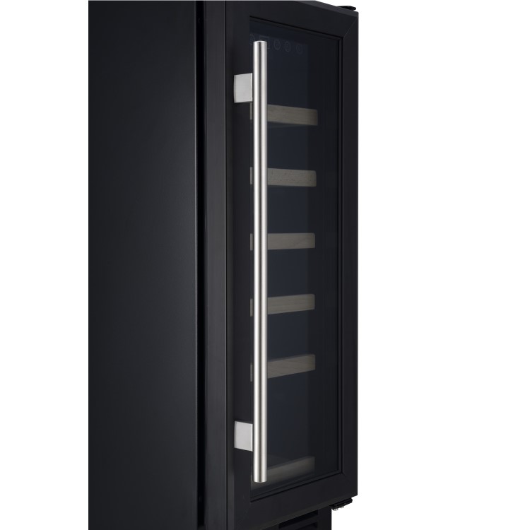 GRADE A1 - electriQ 30cm Wide 18 Bottle Wine Cooler - Black