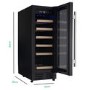 electriQ 18 Bottle Capacity Single Zone Wine Cooler - Black