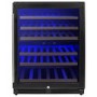 electriQ 51 Bottle Capacity Full Range Dual Zone Wine Cooler - Black