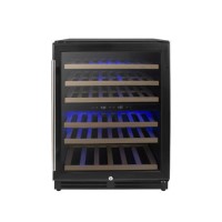 Refurbished electriQ EQWINE60BLFDZ Freestanding 51 Bottle Dual Zone Wine Cooler Black